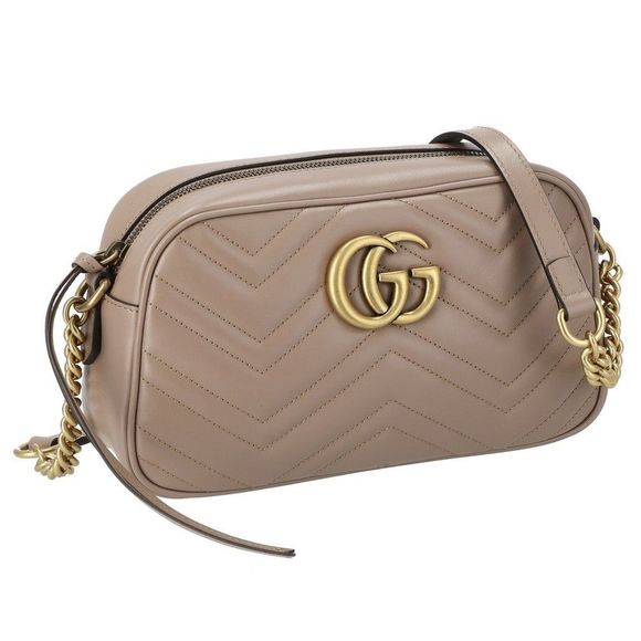 Gucci Bag Porcelain Rose GG Marmont Quilted Small Shoulder Bag - Picture 1 of 3